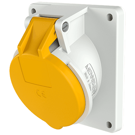 Panel Mounted Socket IP44 Angled